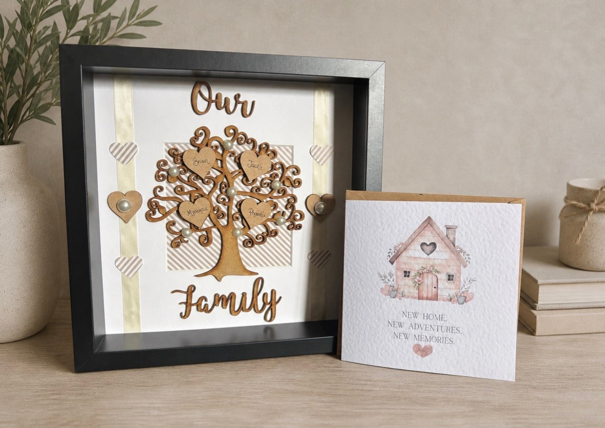 Our Family Tree Frame-With lettering Picture Perfect Scrabble