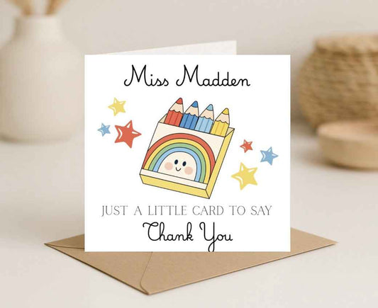 Thank You Teacher Card