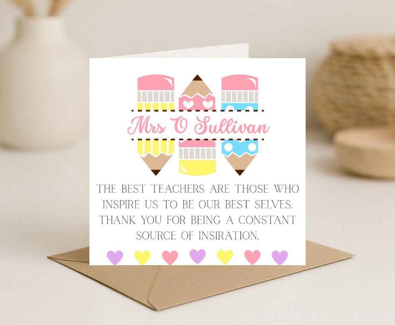 Thank You Teacher Card