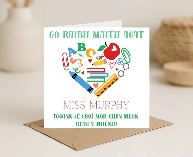 Irish Thank You Teacher Card