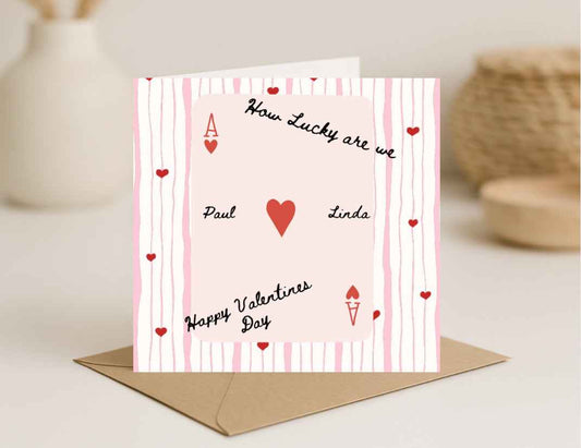How Lucky Are We Valentines Day Card