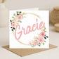 Floral Name Card