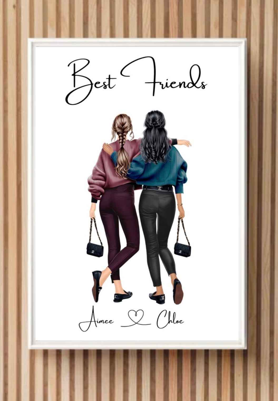 Best Friends Personalised Framed Print