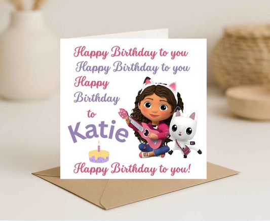 Gabby Dollhouse Birthday Card