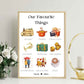 Personalised Our Favourite Things Framed Print
