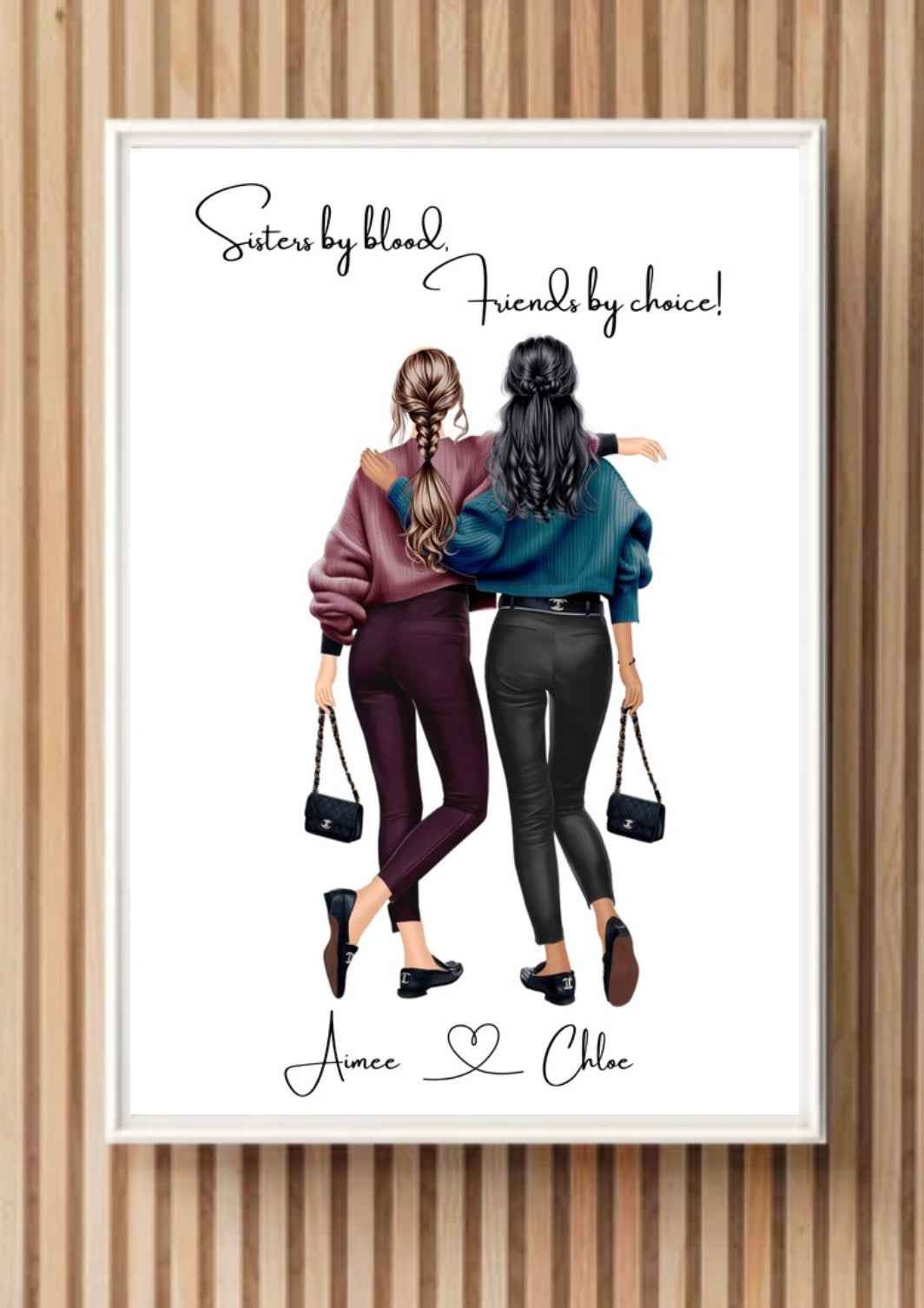Best Friends Personalised Framed Print