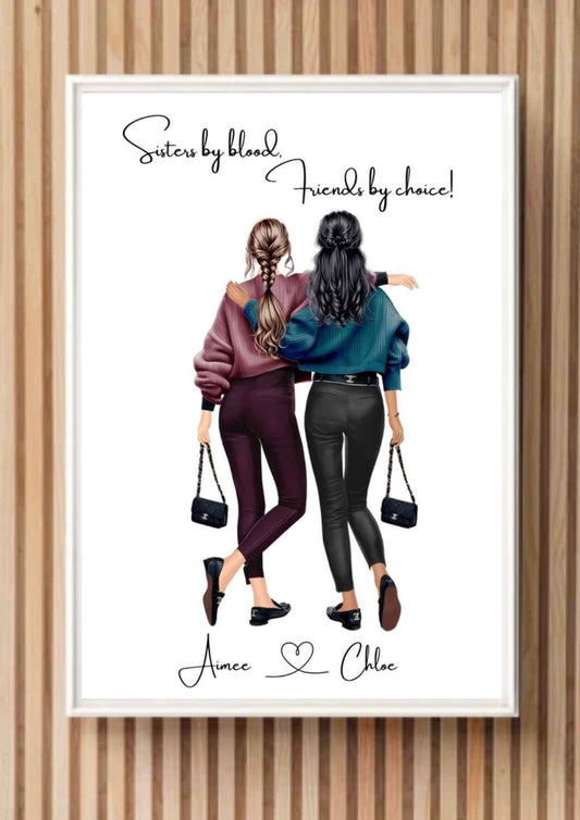 Best Friends Personalised Framed Print