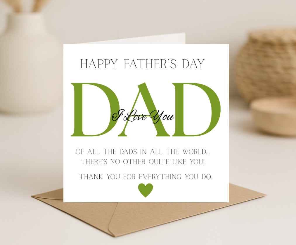 Fathers Day Card for Dad