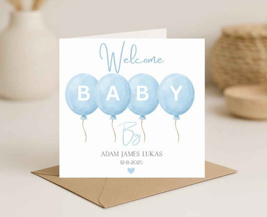 Welcome Baby Boy Card