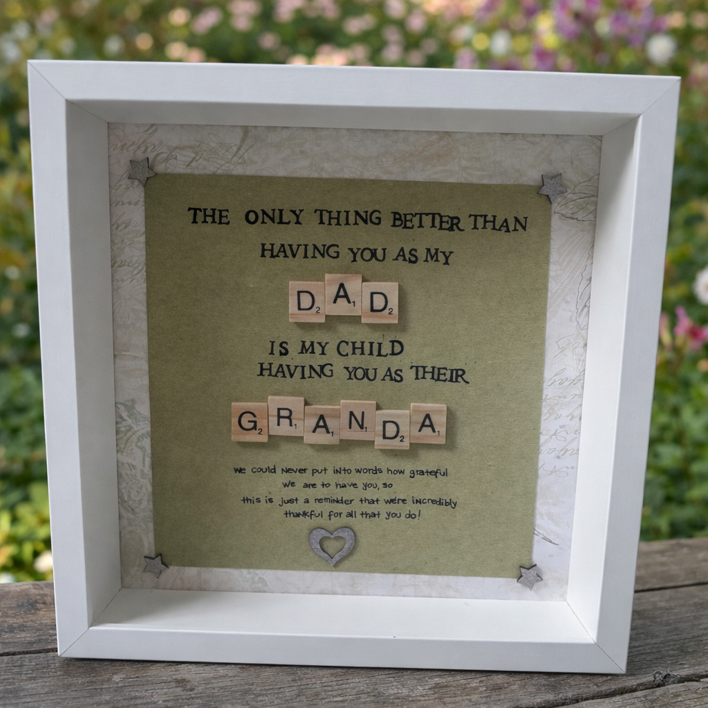 Dad-grandad frame/Partner-Dad Frame - Picture Perfect Scrabble