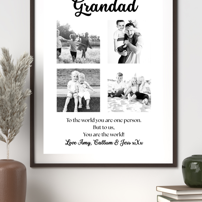 Personalised Fathers Day Print-Four Photos