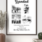 Personalised Fathers Day Print-Four Photos - Picture Perfect Scrabble