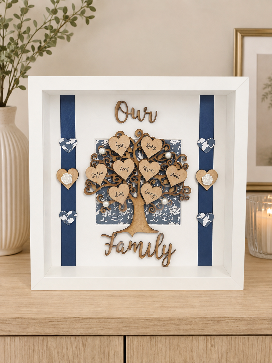 Our Family Tree Frame-With lettering Picture Perfect Scrabble