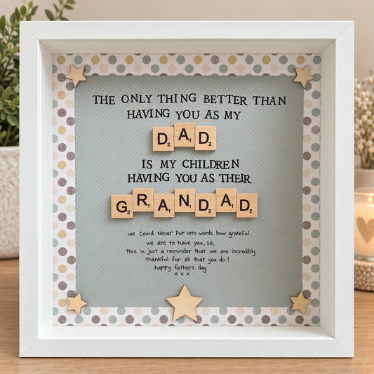 Dad-grandad frame/Partner-Dad Frame Picture Perfect Scrabble