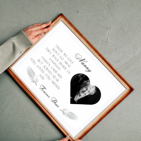 Remembrance Framed Print - Picture Perfect Scrabble