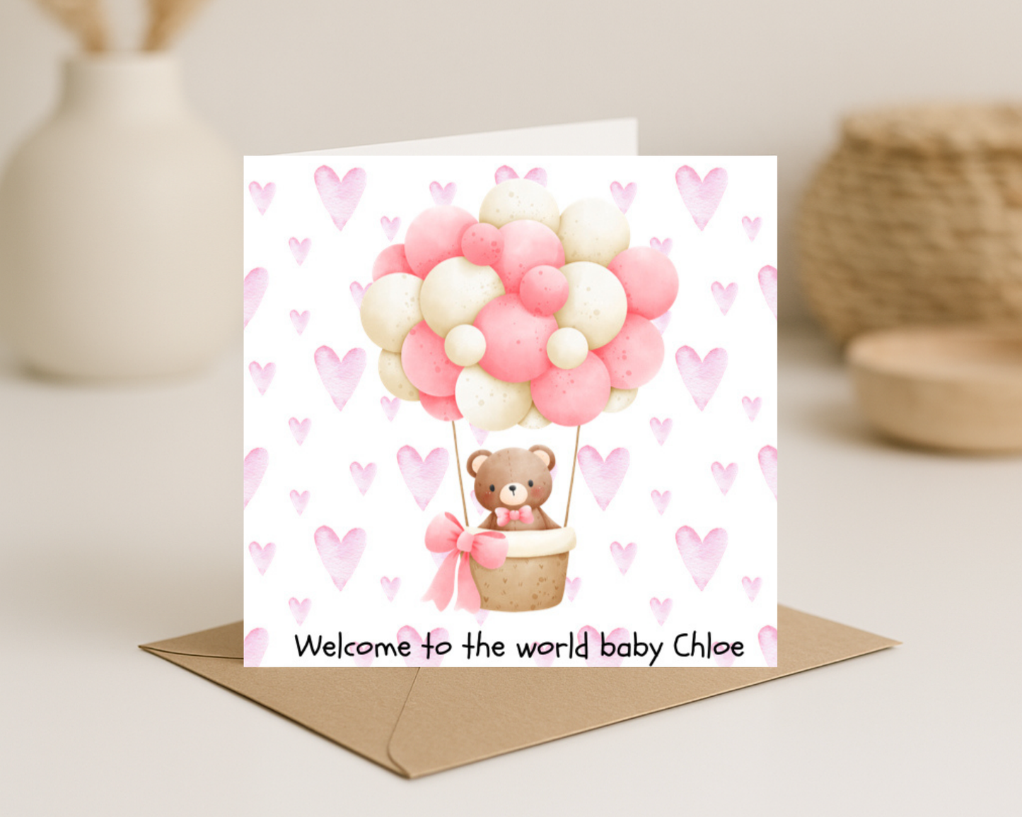 Welcome to the world Baby Card - Picture Perfect Scrabble