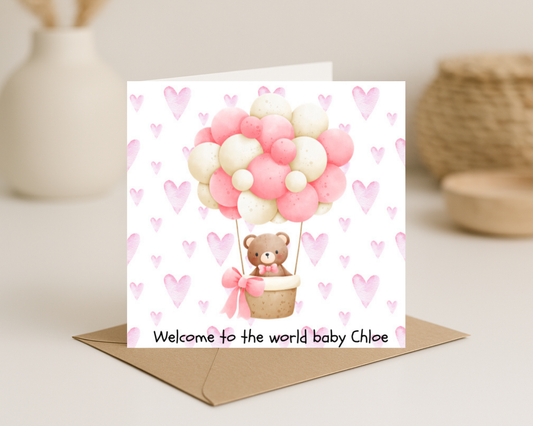 Welcome to the world Baby Card - Picture Perfect Scrabble