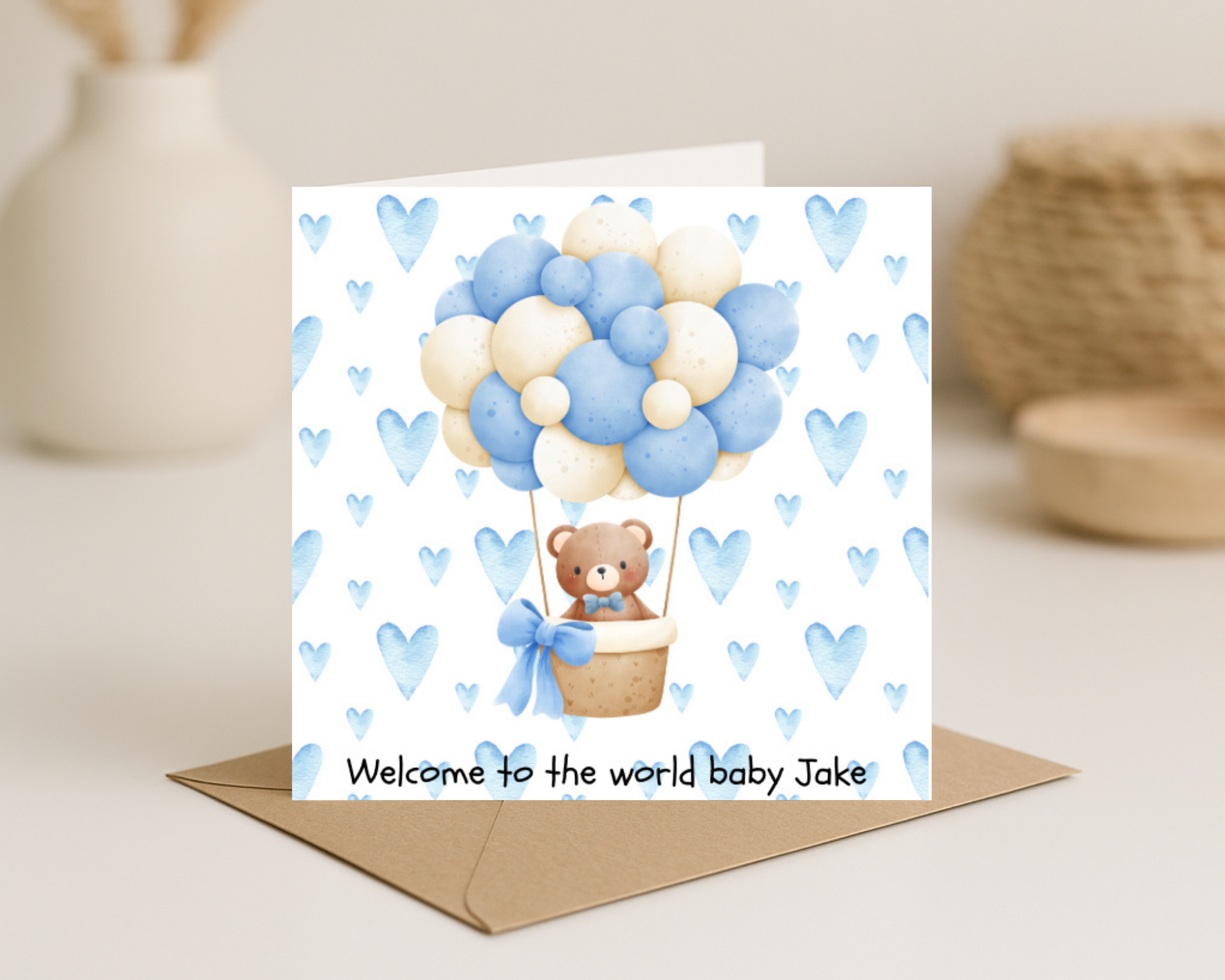 Welcome to the world Baby Card - Picture Perfect Scrabble