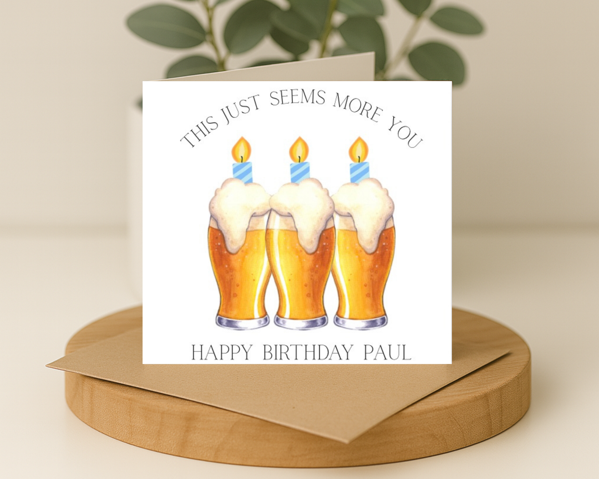 Birthday Pints Card - Picture Perfect Scrabble
