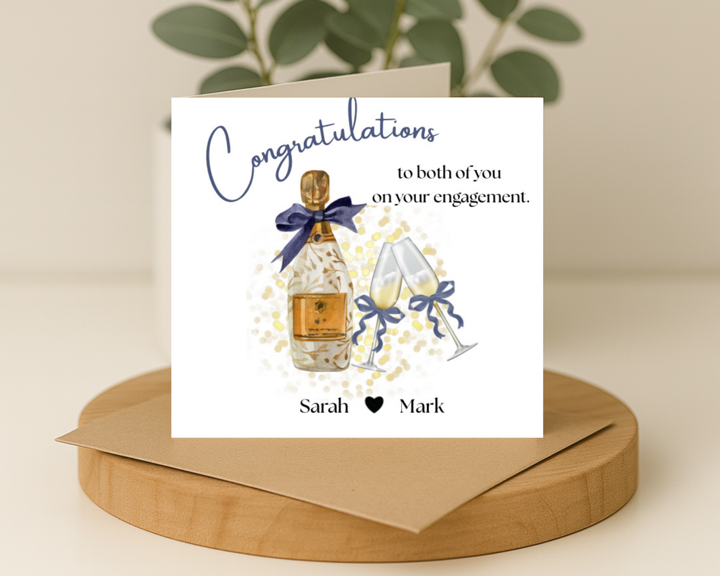 Personalised Engagement Card - Picture Perfect Scrabble