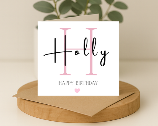 Name Birthday Card - Picture Perfect Scrabble
