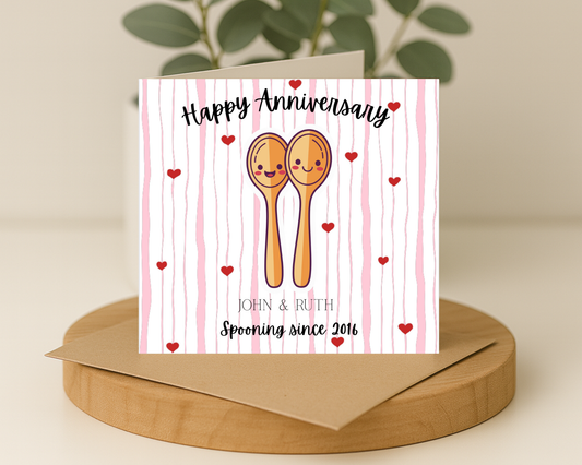Anniversary Spooning Card - Picture Perfect Scrabble