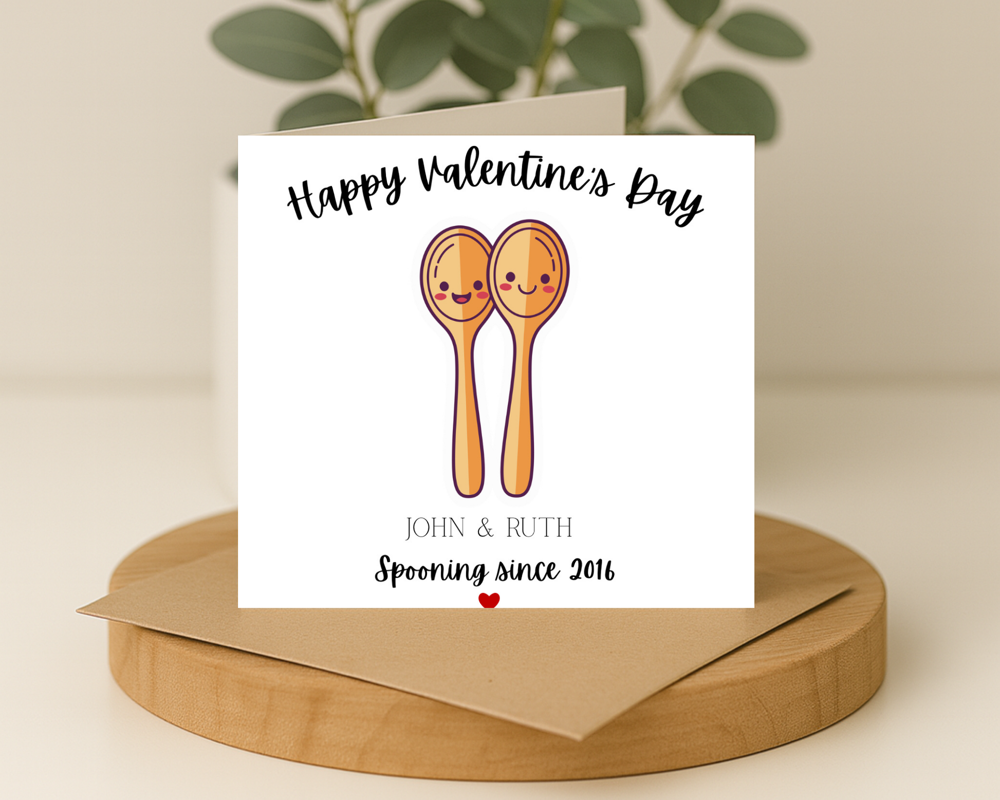 Personalised Spooning Valentines Day Card - Picture Perfect Scrabble