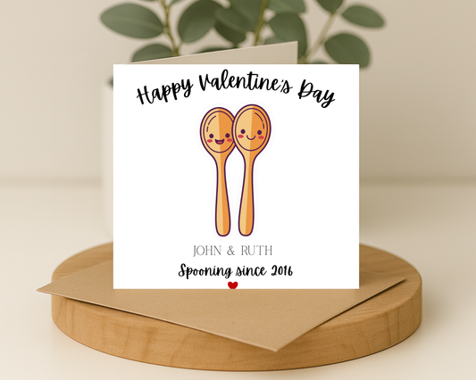 Personalised Spooning Valentines Day Card - Picture Perfect Scrabble