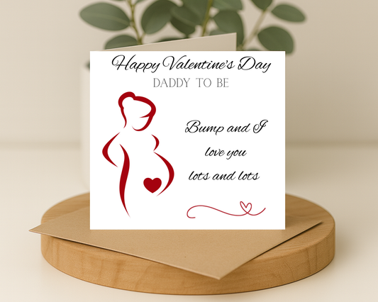Daddy to be Valentines Day Card - Picture Perfect Scrabble